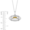 Thumbnail Image 1 of True Fans Los Angeles Chargers Diamond Accent Football Necklace in Sterling Silver