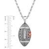 Thumbnail Image 3 of True Fans Cincinnati Bengals 1/20 CT. T.W. Diamond Vertical Football Necklace in Sterling Silver