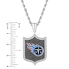 Thumbnail Image 3 of True Fans Tennessee Titans 1/5 CT. T.W. Diamond and Enamel Reversible Shield Necklace in Sterling Silver