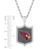 Thumbnail Image 3 of True Fans Arizona Cardinals 1/5 CT. T.W. Diamond and Enamel Reversible Shield Necklace in Sterling Silver