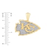 True Fans Kansas City Chiefs 1/4 CT. T.W. Diamond Logo Charm in 10K Gold