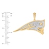 Thumbnail Image 1 of True Fans New England Patriots 1/4 CT. T.W. Diamond Logo Charm in 10K Gold