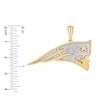 Thumbnail Image 2 of True Fans New England Patriots 1/4 CT. T.W. Diamond Logo Charm in 10K Gold