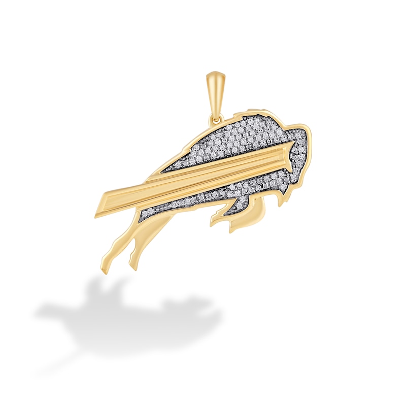 Main Image 1 of True Fans Buffalo Bills 1/4 CT. T.W. Diamond Logo Charm in 10K Gold