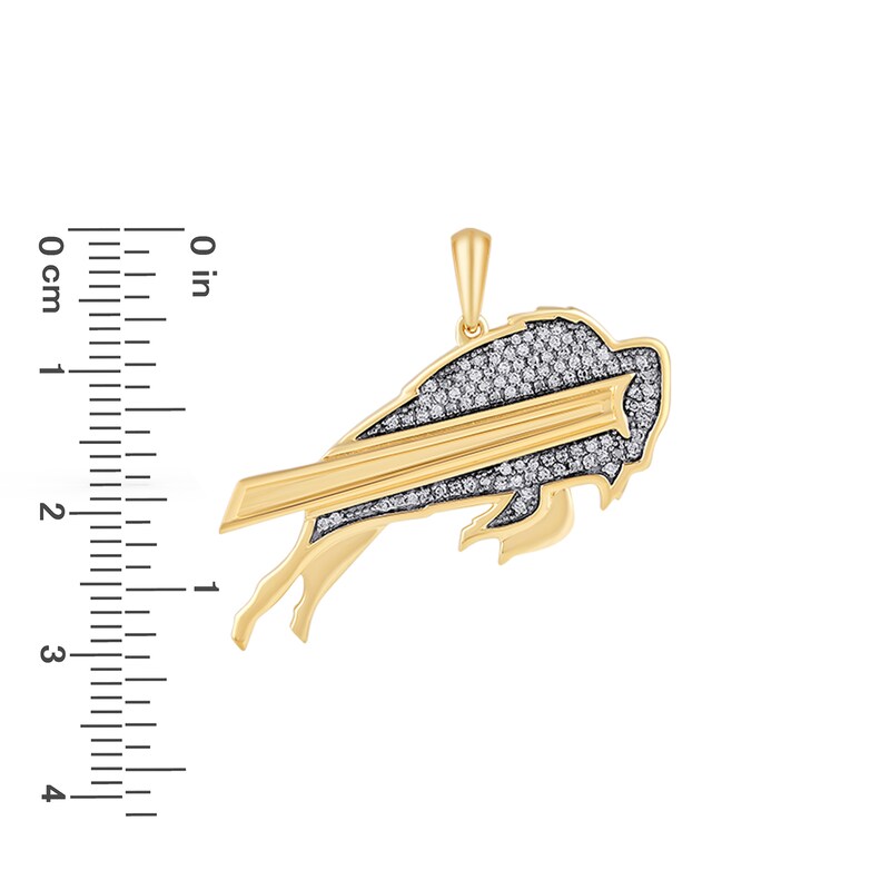 Main Image 2 of True Fans Buffalo Bills 1/4 CT. T.W. Diamond Logo Charm in 10K Gold