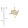 Thumbnail Image 1 of True Fans Tampa Bay Buccaneers 1/4 CT. T.W. Diamond Logo Charm in 10K Gold