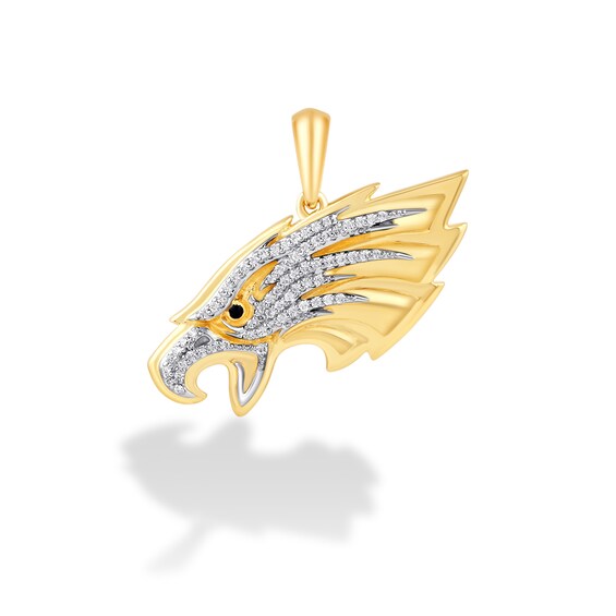 True Fans Philadelphia Eagles 1/4 CT. T.W. Diamond Logo Charm in 10K Gold