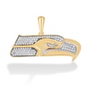 Thumbnail Image 1 of True Fans Seattle Seahawks 1/4 CT. T.W. Diamond Logo Charm in 10K Gold