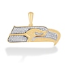 Thumbnail Image 0 of True Fans Seattle Seahawks 1/4 CT. T.W. Diamond Logo Charm in 10K Gold