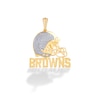 Thumbnail Image 1 of True Fans Cleveland Browns 1/4 CT. T.W. Diamond Logo Charm in 10K Gold