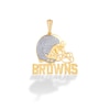 Thumbnail Image 0 of True Fans Cleveland Browns 1/4 CT. T.W. Diamond Logo Charm in 10K Gold