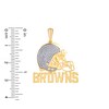 Thumbnail Image 1 of True Fans Cleveland Browns 1/4 CT. T.W. Diamond Logo Charm in 10K Gold