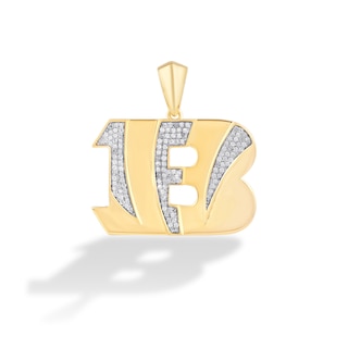 14K Yellow Gold Diamond-Cut Basketball & Net Charm