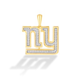 True Fans New York Giants 1/4 CT. T.W. Diamond Logo Charm in 10K Gold