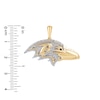 Thumbnail Image 2 of True Fans Baltimore Ravens 1/4 CT. T.W. Diamond Logo Charm in 10K Gold