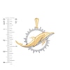 Thumbnail Image 2 of True Fans Miami Dolphins 1/4 CT. T.W. Diamond Logo Charm in 10K Gold