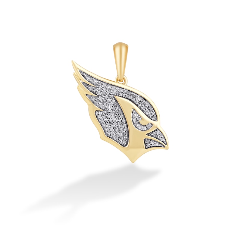 Main Image 1 of True Fans Arizona Cardinals 1/4 CT. T.W. Diamond Logo Charm in 10K Gold