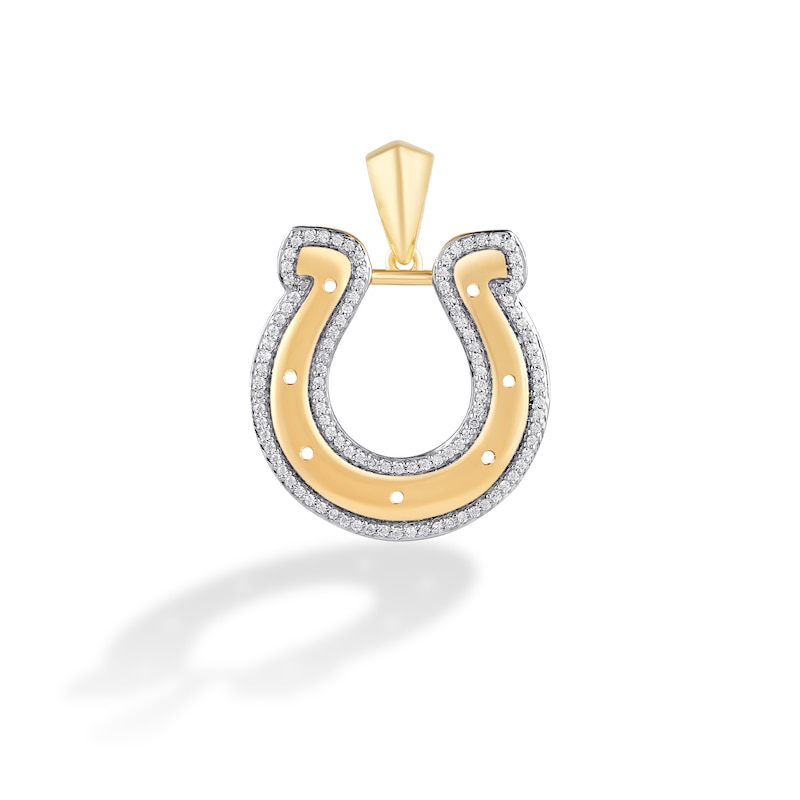 True Fans Indianapolis Colts 1/4 CT. T.W. Diamond Logo Charm in 10K Gold