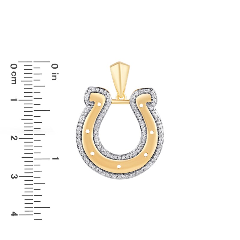 Main Image 2 of True Fans Indianapolis Colts 1/4 CT. T.W. Diamond Logo Charm in 10K Gold