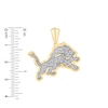 Thumbnail Image 2 of True Fans Detroit Lions 1/4 CT. T.W. Diamond Logo Charm in 10K Gold