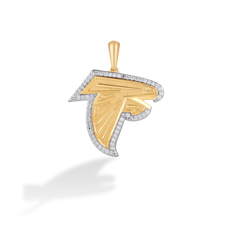 True Fans Atlanta Falcons 1/4 CT. T.W. Diamond Logo Charm in 10K Gold