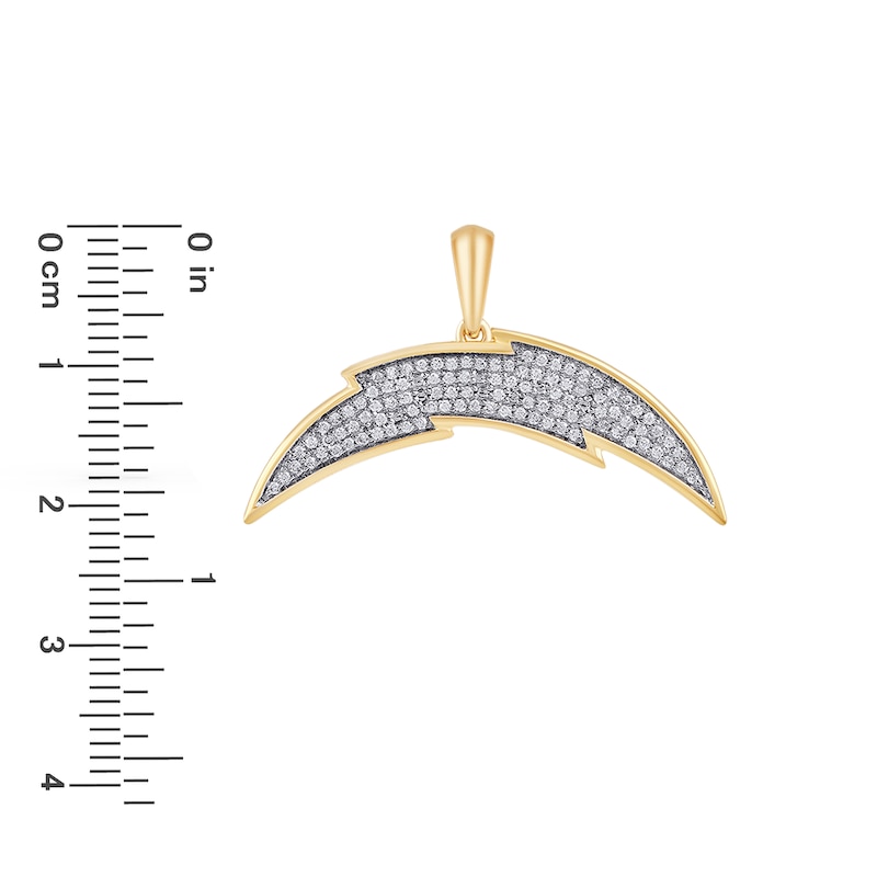Main Image 2 of True Fans Los Angeles Chargers 1/4 CT. T.W. Diamond Logo Charm in 10K Gold