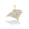 True Fans Carolina Panthers 1/4 CT. T.W. Diamond Logo Charm in 10K Gold
