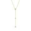 Thumbnail Image 1 of Round-Cut Diamond Y Drop Necklace 1/5 ct tw 10K Yellow Gold 18&quot;