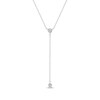 Thumbnail Image 1 of Round-Cut Diamond Y Necklace 1/10 ct tw 10K White Gold 18&quot;