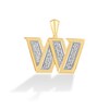 Thumbnail Image 0 of True Fans Washington Commanders 1/4 CT. T.W. Diamond Logo Charm in 10K Gold