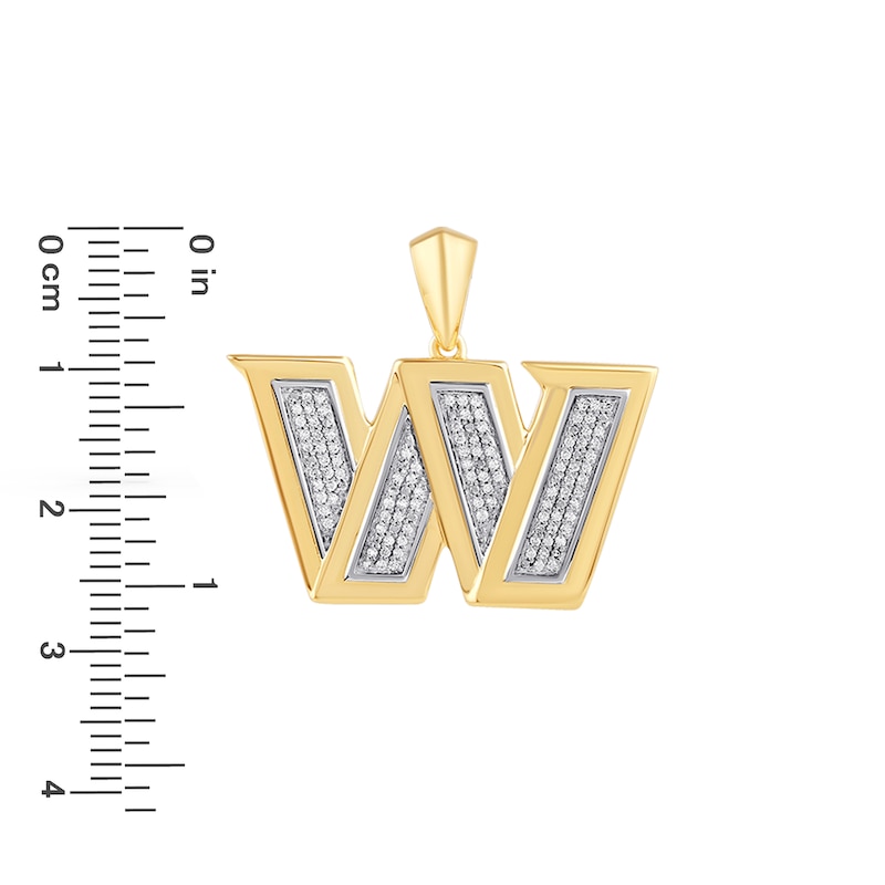 True Fans Washington Commanders 1/4 CT. T.W. Diamond Logo Charm in 10K Gold
