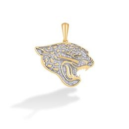 True Fans Jacksonville Jaguars 1/4 CT. T.W. Diamond Logo Charm in 10K Gold