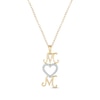 Thumbnail Image 1 of Round-Cut Diamond Vertical Mom Necklace 1/10 ct tw 10K Yellow Gold 18&quot;