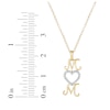 Thumbnail Image 2 of Round-Cut Diamond Vertical Mom Necklace 1/10 ct tw 10K Yellow Gold 18&quot;