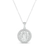 Thumbnail Image 1 of Round-Cut Diamond Our Lady of Guadalupe Round Necklace 1/4 ct tw Sterling Silver 18&quot;