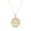 Thumbnail Image 1 of Round-Cut Diamond Our Lady of Guadalupe Round Necklace 1/2 ct tw 10K Yellow Gold 18&quot;