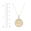 Thumbnail Image 2 of Round-Cut Diamond Our Lady of Guadalupe Round Necklace 1/2 ct tw 10K Yellow Gold 18&quot;