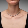 Thumbnail Image 2 of KAY Lab-Grown Diamonds Round-Cut Graduated Riviera Necklace 6 ct tw 14K White Gold 16”