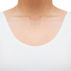 Thumbnail Image 2 of Round-Cut Diamond &quot;Taurus&quot; Zodiac Necklace 1/5 ct tw Sterling Silver 18&quot;