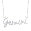 Thumbnail Image 0 of Round-Cut Diamond "Gemini" Zodiac Necklace 1/5 ct tw Sterling Silver 18"