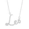 Thumbnail Image 0 of Round-Cut Diamond "Leo" Zodiac Necklace 1/5 ct tw Sterling Silver 18"