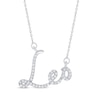 Thumbnail Image 1 of Round-Cut Diamond &quot;Leo&quot; Zodiac Necklace 1/5 ct tw Sterling Silver 18&quot;