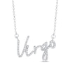 Thumbnail Image 1 of Round-Cut Diamond &quot;Virgo&quot; Zodiac Necklace 1/5 ct tw Sterling Silver 18&quot;