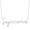 Thumbnail Image 0 of Round-Cut Diamond "Sagittarius" Zodiac Necklace 1/5 ct tw Sterling Silver 18"