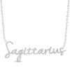 Thumbnail Image 1 of Round-Cut Diamond &quot;Sagittarius&quot; Zodiac Necklace 1/5 ct tw Sterling Silver 18&quot;