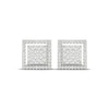 Thumbnail Image 1 of Men's Multi-Diamond Square Curved Stud Earrings 1/2 ct tw 10K White Gold