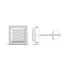 Thumbnail Image 2 of Men's Multi-Diamond Square Curved Stud Earrings 1/2 ct tw 10K White Gold