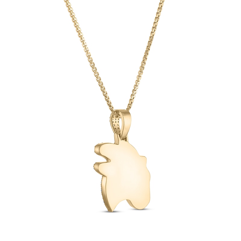 Main Image 3 of Men's Goat Necklace 1-7/8 ct tw 10K Yellow Gold 22&quot;