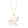 Thumbnail Image 0 of True Fans Philadelphia Eagles 1/10 CT. T.W. Diamond Logo Necklace in 10K Yellow Gold