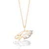 Thumbnail Image 1 of True Fans Philadelphia Eagles 1/10 CT. T.W. Diamond Logo Necklace in 10K Yellow Gold